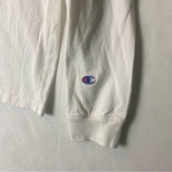 Champion X Timberland White Long Sleeve Graphic Shirt Size Large - Picture 6 of 12
